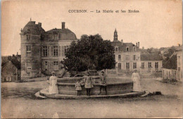 19321 Cpa 89 Courson - La Mairie Et Les Ecoles - Courson-les-Carrières