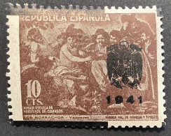 Spain/Beneficencia 1941 Ed.NE 36. RARE SHIFTED ""Short Bar"" Variety, MNH** VF (España Charity Velasquez Art Painting - Charity