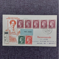 Luxemburg 1958 Freimarke 586 Herzogin Charlotte Auf FDC R-Umschlag - Brieven En Documenten