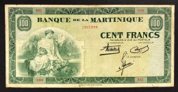 Martinique Martinica 1942 100 Francs Pick#19a  LOTTO 473 - Autres - Amérique