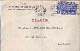 CUBA N° 224 S/L. DE LA HAVANE/15.7.36 POUR LA FRANCE - Brieven En Documenten
