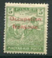 ARAD (French Occupation) 1919 Overprint On Harvesters 5f. MH / *.  Michel 8 - Non Classés