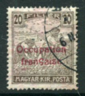 ARAD (French Occupation) 1919 Overprint  On Harvesters 20f. Used.  Michel 13 - Non Classés