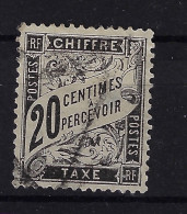 France Taxe Yv 17 Oblitéré/cancelled/used Thin Spot Point Mince - 1859-1959 Usados