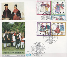 BRD FRG RFA -Trachtenr (MiNr: 1696/700) 1993 - 2 Illustrierte FDC - 1991-2000