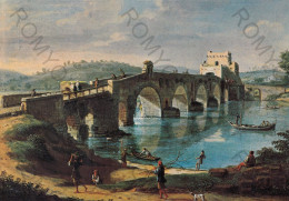 CARTOLINA  ROMA,LAZIO-NEL '600 E '700-GASPARE VANVITELLI (1653-1736) : PONTE MILVIO-COLLEZIONE PRIVATA-NON VIAGGIATA - Musei