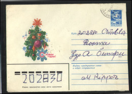 RUSSIA USSR Stationery ESTONIA USED AMBL 1395 JARVA-JAANI Happy New Year Christmas Tree Decoration - Ohne Zuordnung