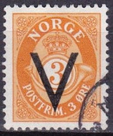 NO037C – NORVEGE - NORWAY – 1941 – VICTORY OVERPRINT ISSUE Without WM – SC # 222 USED 7 € - Oblitérés