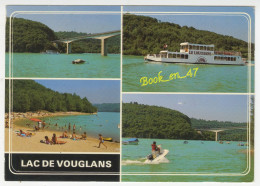 {90585} 39 Jura Lac De Vouglans , Multivues ; Le Pont De La Pyle , Le Louisiane , La Plage , Jeux Nautiques - Orgelet