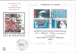 France Premier Jour Exposition Philatelique Internationale Arphila 75 Yv 1834 - 1837 - 1970-1979