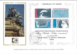 France Premier Jour Exposition Philatelique Internationale Arphila 75 Yv 1834 - 1837 - 1970-1979