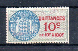 MONACO -- Timbre Fiscal -- Quittances 10 C. - Revenue