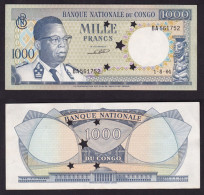 CONGO REPUBBLICA DEMOCRATICA 1000 FRANCHI 1964 ANNULLATA PIK 8 QFDS - Democratische Republiek Congo & Zaire