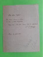 Autographe Jean Jacques MASSET - Ténor - Violoniste - Compositeur Belge - Sänger Und Musiker