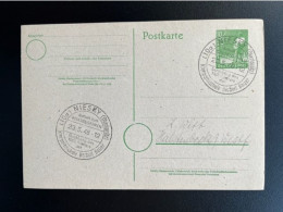 GERMANY 1948 POSTCARD NIESKY 23-05-1948 DUITSLAND DEUTSCHLAND SST KREISPARTEISCHULE HERBERT BALZER - Postal  Stationery