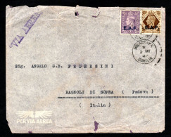 1947 E.A.F. SOMALIA OCCUP. BRIT. BUSTA VIAGGIATA PER L'ITALIA, PADOVA - Somalia