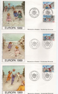 - 3 FDC EUROPA 1989 - - 1989