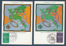 France - Carte Maximum - FDC - Conseil De L'Europe - Strasbourg - Europa 1959 - 1959