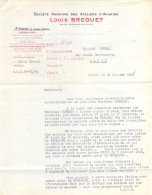 Lettre à En-tête Et Enveloppe De La SA Des Ateliers D'Aviation Louis Bréguet Janvier 1943 - Fliegerei