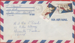 CANADA - 1987 - 2x 34c Christmas - Air Mail - Viaggiata Da GIK 3WO Per Marseille, France - Cartas & Documentos