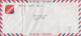 CANADA - 1988 - $0.74 EMA, Red Cancel - Air Mail - Tilden - Viaggiata Da Montreal Per Marseille, France - Brieven En Documenten