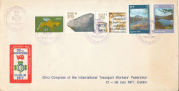Ireland Cover 28-11-1977 32nd Internationale Congress Transport Workers Federation With Special Cachet - Covers & Documents