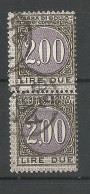 Italie  Fiscal   Change Commercial  2 Lires En  Paire    Oblitérés     B/TB    Voir Scans  Soldé ! ! ! - Revenue Stamps