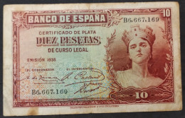 España – Billete Banknote De 10 Pesetas – 1935 - 10 Peseten