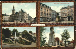 42208398 Crimmitschau Rathaus Koenig-Albert-Denkmal Bismarckhain Johanniskirche  - Crimmitschau