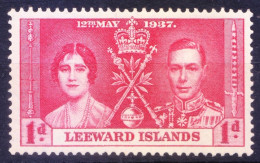 Leeward Islands 1937 Mint No Gum, King George VI And Queen Elizabeth - Leeward  Islands