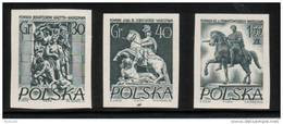 POLAND 1956 SLANIA RARE WW2 GHETTO HEROES MONUMENTS BLACK PROOF JUDAICA Horses Sculpture Art World War II - Prove & Ristampe