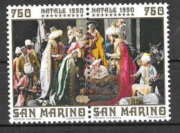 SAN MARINO - 1990 - NATALE PRESEPE - SERIE 2 VALORI -  NUOVA MNH** ( YVERT 1257\8 - MICHEL 1463\4 PAAR - SS 1307\8) - Unused Stamps