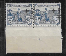 France N°165** Variété En Paire Neuf Sans Charnière Surcharge à Cheval - Unused Stamps