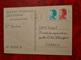 Lettre / Carte 1982 POSTE AUX ARMEE SP 69852 A SUR CARTE GRUSS FRIEDRICHSHAFEN - Andere & Zonder Classificatie