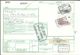 BELGIQUE  Ca.1983: Bulletin D'Expédition De CINEY Pour Salvan (VS, Suisse), CAD D'arrivée Au Dos - Covers & Documents