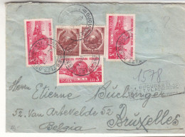 Roumanie - Lettre De 1951 - Oblit Bucuresti - Exp Vers Bruxelles - Valeur 18 € ++ - Lettres & Documents