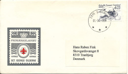 Greenland Cover Sent To Denmark Sisimiut 1-4-1998 Single Franked - Lettres & Documents