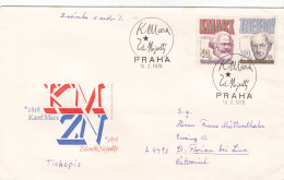 FAMOUS PEOPLE KMARX ZNEIEOLY   COVERS  FDC    CIRCULATED  1978  Tchécoslovaquie - Brieven En Documenten