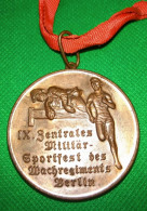 DDR Bronzemedaille IX. Zentrales Militärsportfest Des Wachregimntes Felix Dscherschinski Berlin, RARE I/II - GDR