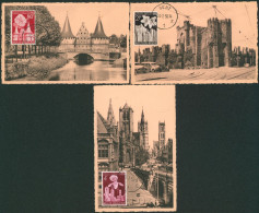 Carte-Maximum (CM) - Floralie Gantoise N°961/63 - 1951-1960