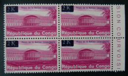 Rép. CONGO 1968 : N° 664 -cu ** ; CAT : 36,00€   Curiosité  Cartouche Bleu Foncé - Neufs