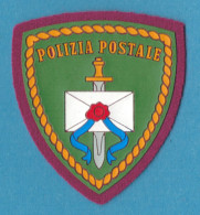 ITALIA ° Polizia Di Stato, Stemma In Gomma Su Feltro 58x65 Mm ° Reparto: POLIZIA POSTALE * Rif. MLT-010 - Police & Gendarmerie