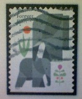 United States, Scott #5714, Used(o) Booklet, 2022, Elephants, (60¢) Forever - Gebraucht