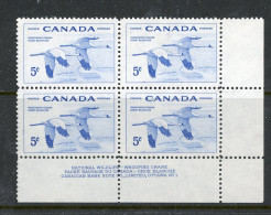 Canada MNH Plate Block1955 "Wildlife" - Ungebraucht