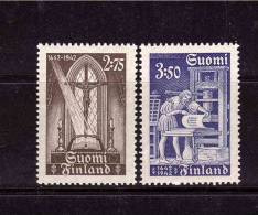 FINLAND Introduction Of The Print   Michel  Cat  N° 267/68  Absolutely Perfect MNH ** - Neufs