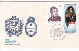 Argentina - 1983 - Envelope - First Day Issue Postmark - Simon Bolivar Stamps - Caja 30 - Gebraucht