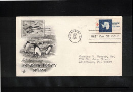 USA 1971 Antarctica - 10th Anniversary Of Antarctic Treaty FDC - Traité Sur L'Antarctique