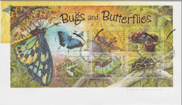 Australia 2003 Bugs And Butterflies MS FDC - Bolli E Annullamenti