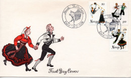 Norway 1976, FDC, Folk Dance - Brieven En Documenten