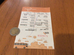 Ticket De Transport *x (bus) "LE CAIRE - LUXOR" Egypte - Welt